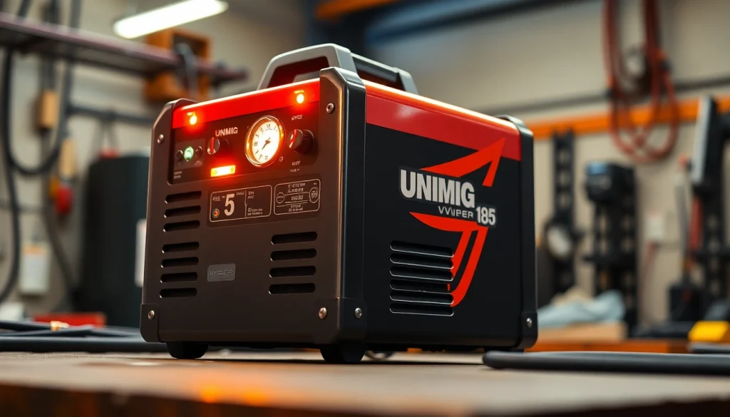 Operating the unimig viper welder, showcasing its versatility in MIG, TIG, and STICK welding.