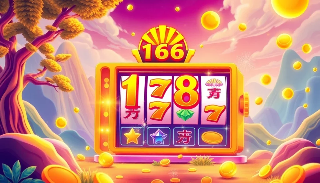 Win big with สล็อต168 in an exciting slot machine setup showcasing vibrant colors and dynamic action.