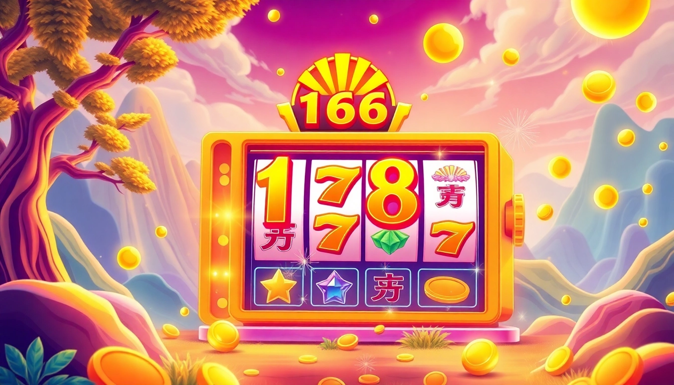 Win big with สล็อต168 in an exciting slot machine setup showcasing vibrant colors and dynamic action.
