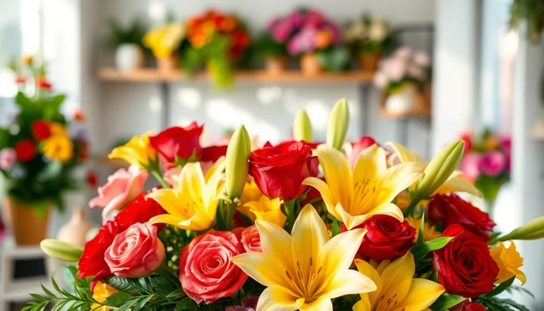 Stunning floral arrangement by a Fountain Valley florist, showcasing vibrant colors and expert design.