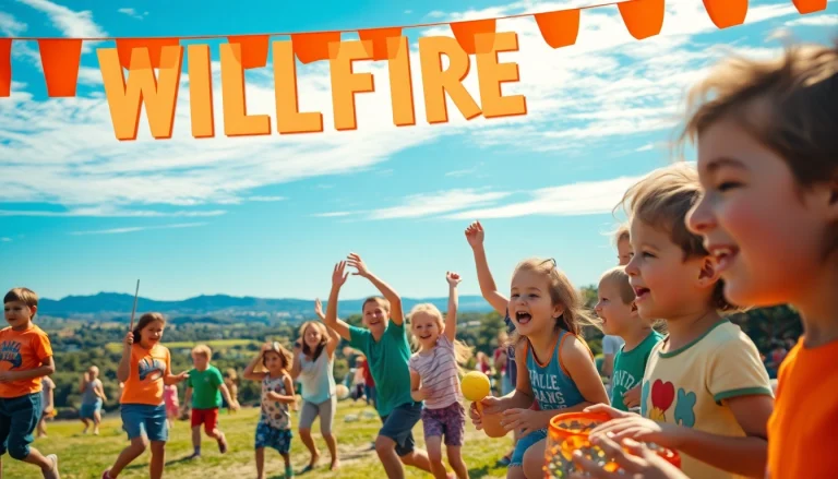 Engaging families participating in a wildfire event in Perth, showcasing fun outdoor activities.