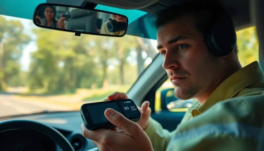 Conducting a marijuana impairment test using advanced technology in a professional setting.