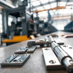 View of door hinges manufacturer showcasing precision-engineered hinges in a modern factory.