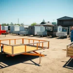 Explore diverse trailers near me in a vibrant outdoor setting with professional quality.