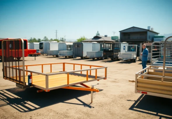 Explore diverse trailers near me in a vibrant outdoor setting with professional quality.