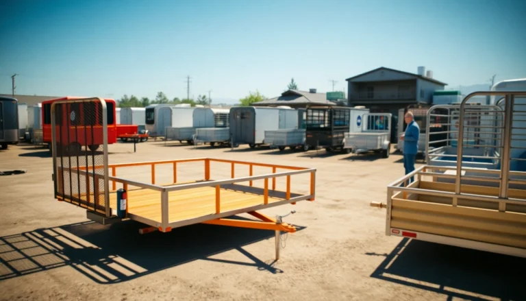 Explore diverse trailers near me in a vibrant outdoor setting with professional quality.