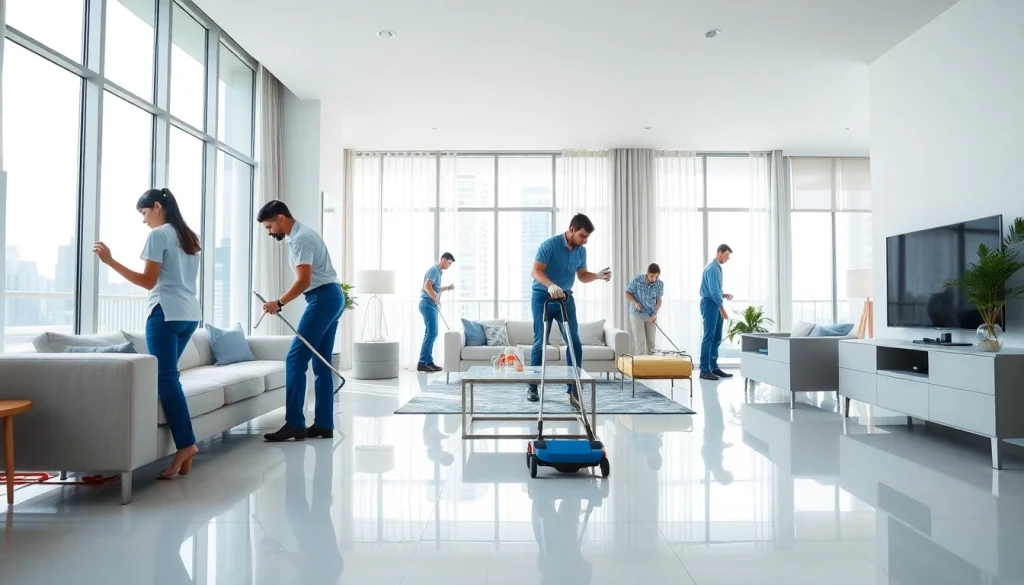 Efficient bond cleaning brisbane service in a bright, modern apartment highlighting sparkling surfaces.