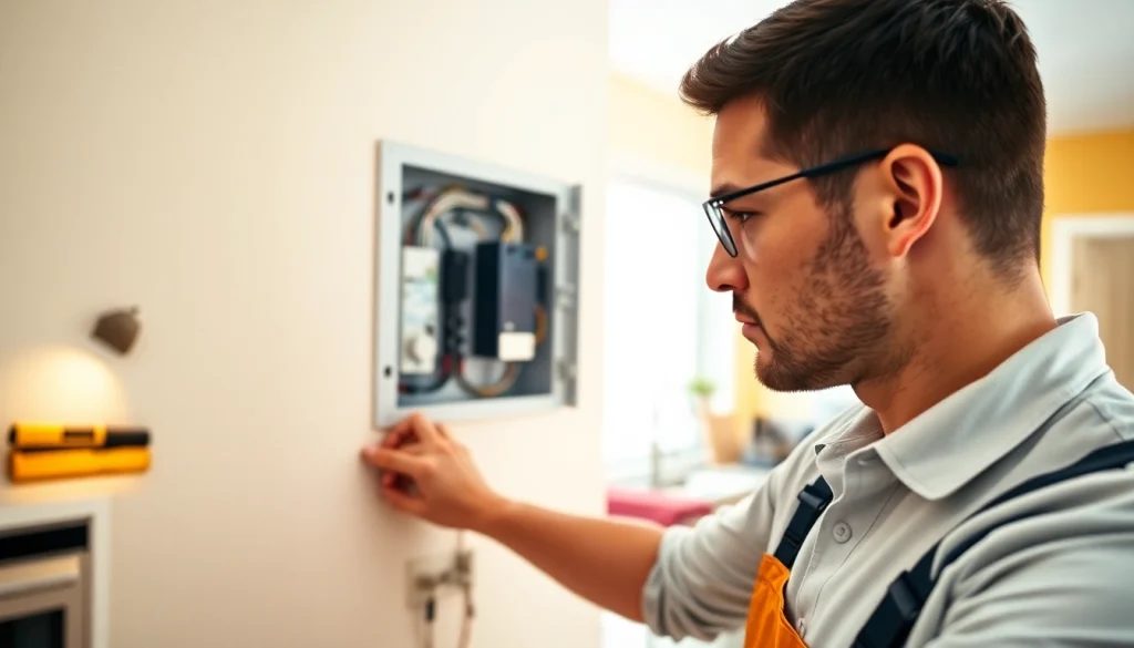 Inspecting an Electrical Panel Clearwater in a modern home setting for safety and efficiency
