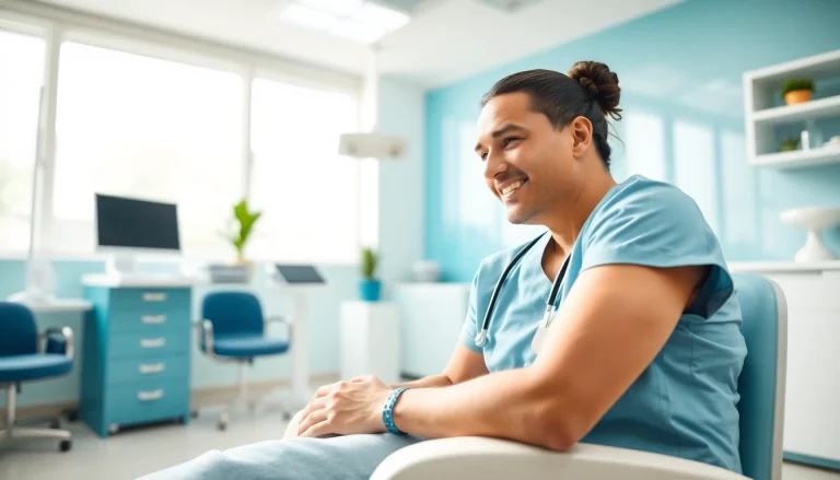 Administering Peptide Therapy in a modern clinic focused on patient care and trust.