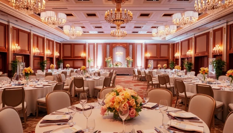 Experience stunning decor and elegance at le prestige hall for memorable events.