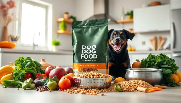 Reviewing badlands ranch dog food surrounded by vibrant ingredients for healthy dog nourishment.