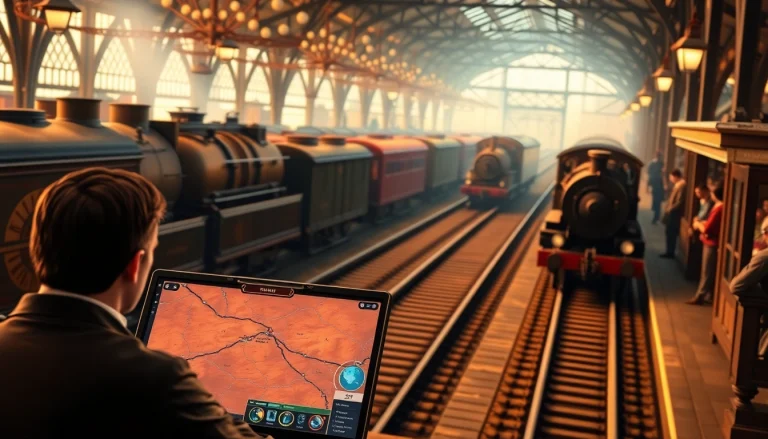 Experience railroad tycoon free download through this engaging gameplay scene at a vintage station.
