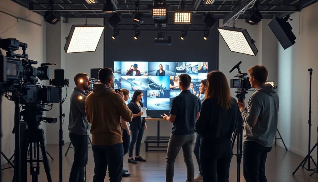Engage with top edmonton production companies through collaborative video production sessions in a modern studio.
