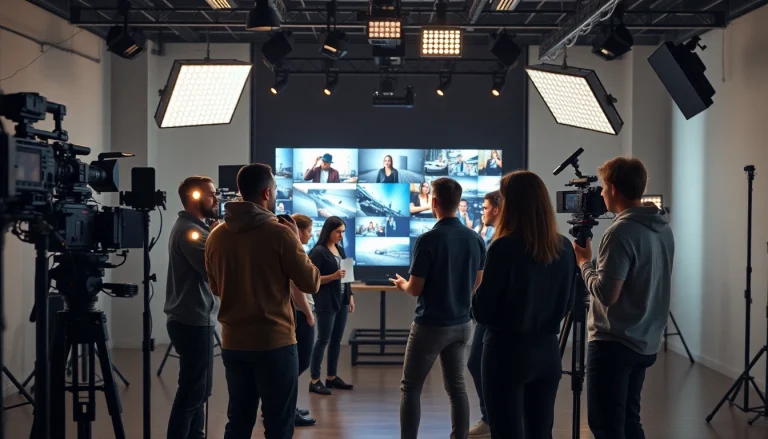 Engage with top edmonton production companies through collaborative video production sessions in a modern studio.
