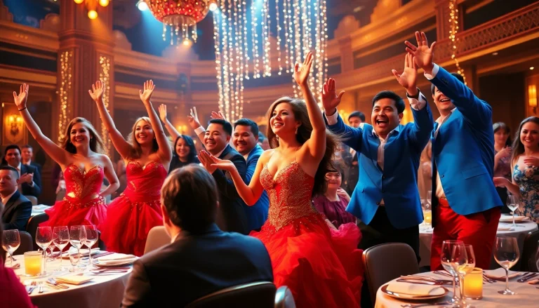 Experience the best dinner show in las vegas with vibrant performers entertaining an engaged audience.