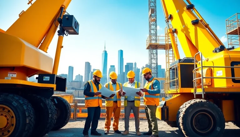 View of a New York Commercial General Contractor team collaborating on a construction project.