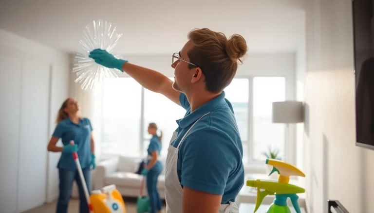 Efficient bond cleaning Brisbane service highlighting professionals ensuring thorough cleanliness.