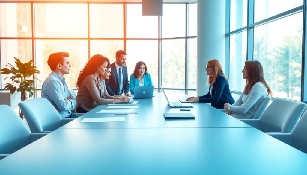 Quickplus Business Consultants helping clients in a modern office setting.