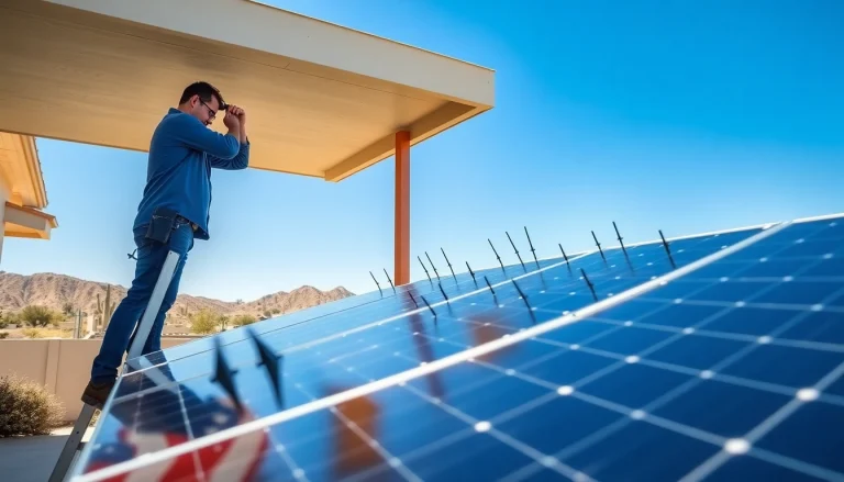 Bird proofing solar panels Phoenix showcased with professional installation techniques in a clear sky setting.