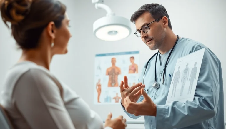 Informative consultation about Bauchdeckenstraffung Braunschweig with a plastic surgeon.