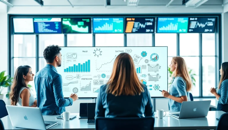 Showcase of Technology Companies through collaboration in a modern office setting.