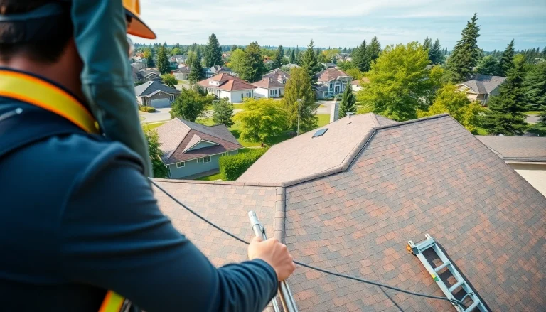 Inspecting Roofing Vancouver Wa with attention to detail and professional safety measures.