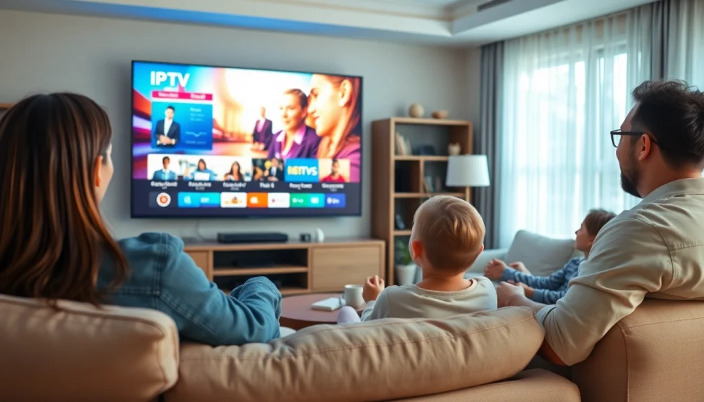 Experience seamless entertainment with an engaging IPTV subscription setup in a cozy living room.